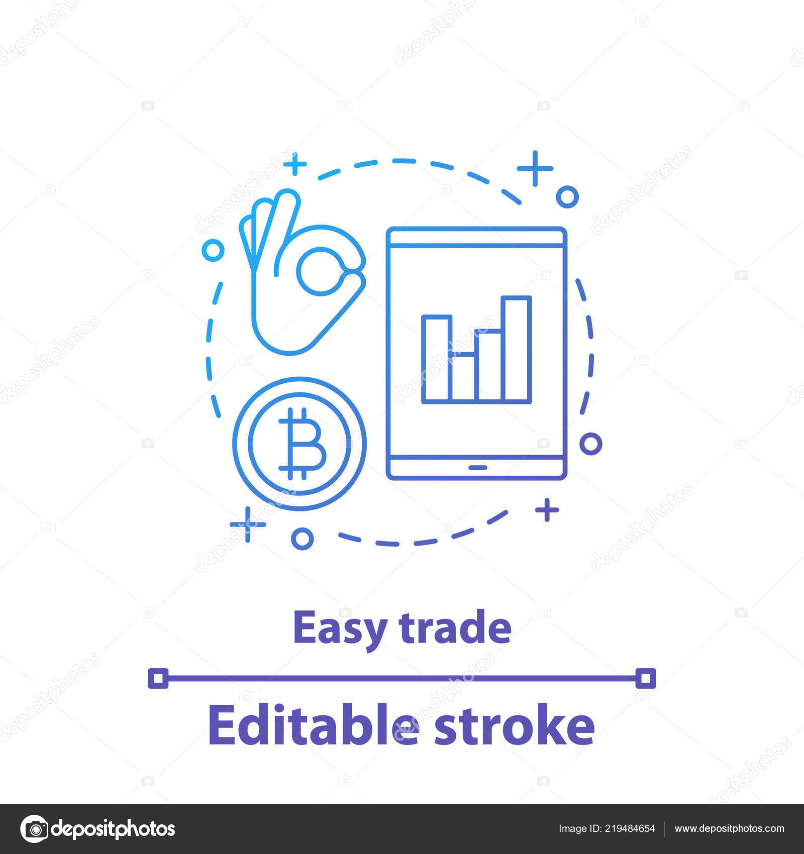 Online Trade Concept Icon Commerce Idea Thin Line Illustration Forex - 